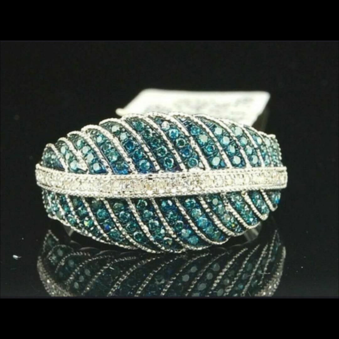 European And American Entry Lux Niche Green Full Diamond Leaf Ring
